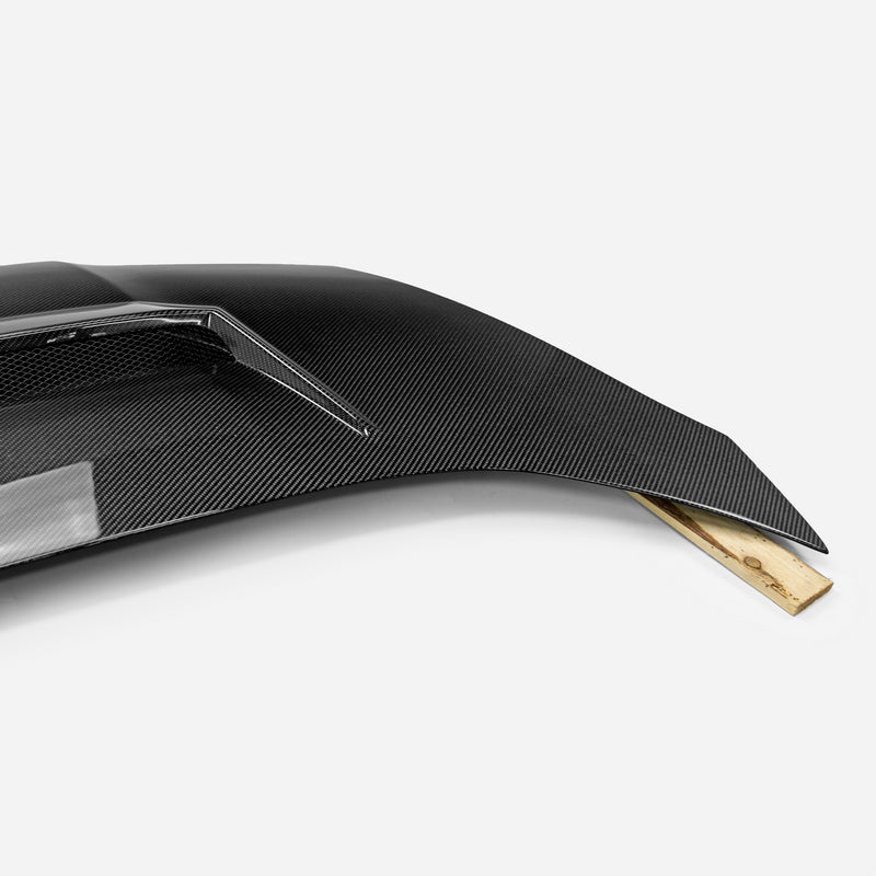 08-10 Honda Jazz Fit GE 6 7 8 9 JS Style Vented Hood (With Rain Guard Tray) - Carbonetics -2