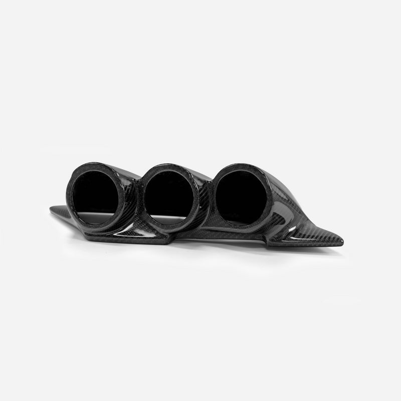 10-16 CRZ ZF1 JDM Style Dash Mount Triple Gauge Pod (60mm) LHD - Carbonetics -1