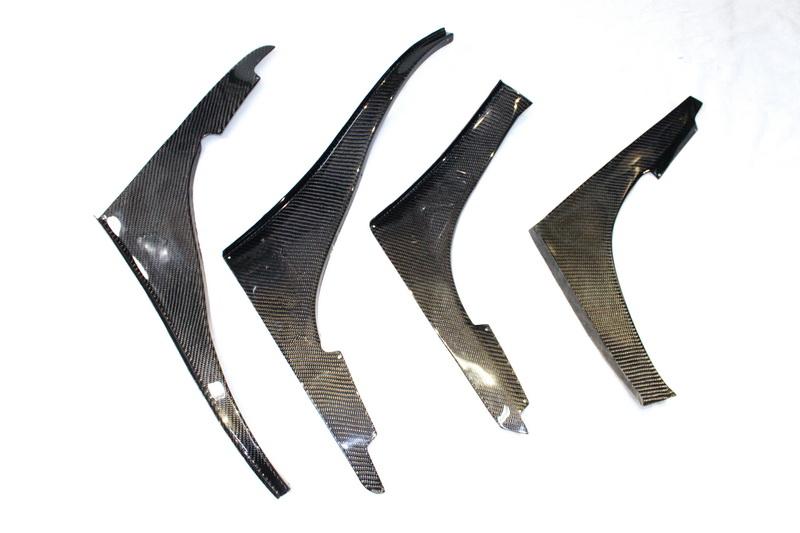 1989-1994 Nissan Skyline R32 Gtr Tbo Style Front Bumper 4 Pcs Canard Accessories