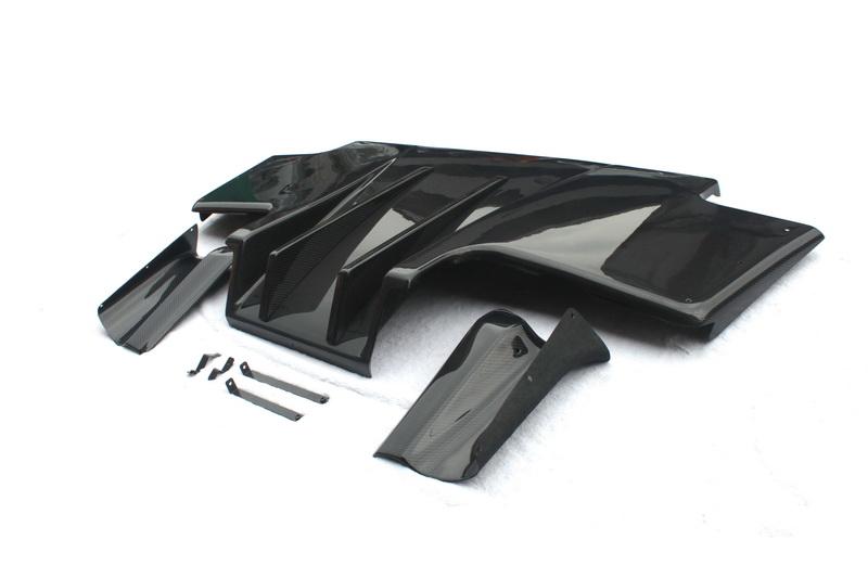 1989-1994 Nissan Skyline R32 Gtr Ts Rear Diffuser Type 2 W/ Metal Fitting Accessories (5Pcs)