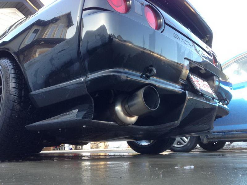 1989-1994 Nissan Skyline R32 Gtr Ts Rear Diffuser Type 1 W/ Metal Fitting Accessories (3Pcs)
