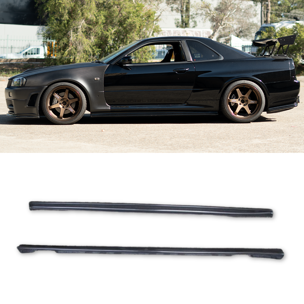 NS Side Skirt Underboard For 1999-2002 Nissan Skyline R34 GTR - Carbonetics