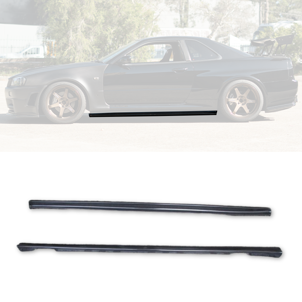 NS Side Skirt Underboard For 1999-2002 Nissan Skyline R34 GTR - Carbonetics