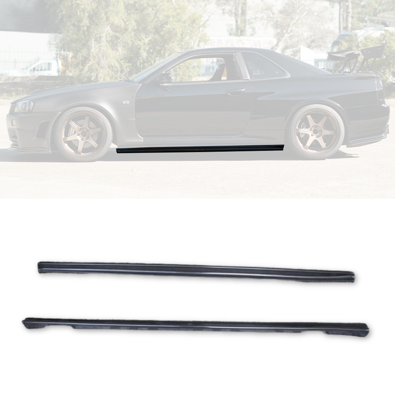 NS Side Skirt Underboard For 1999-2002 Nissan Skyline R34 GTR - Carbonetics