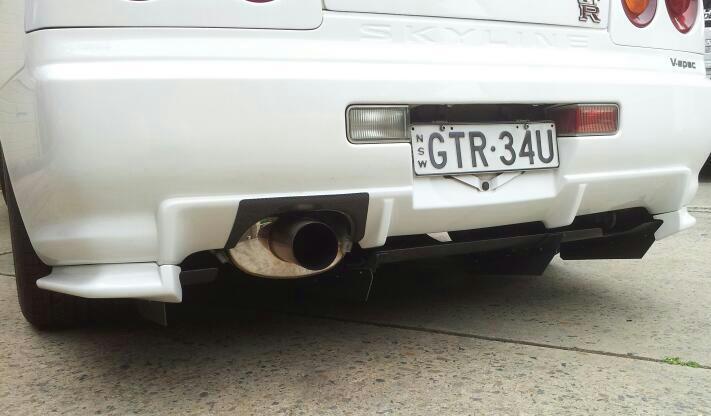 1999-2002 Nissan Skyline R34 Gtr Rear Bumper Exhaust Heatshield Accessories