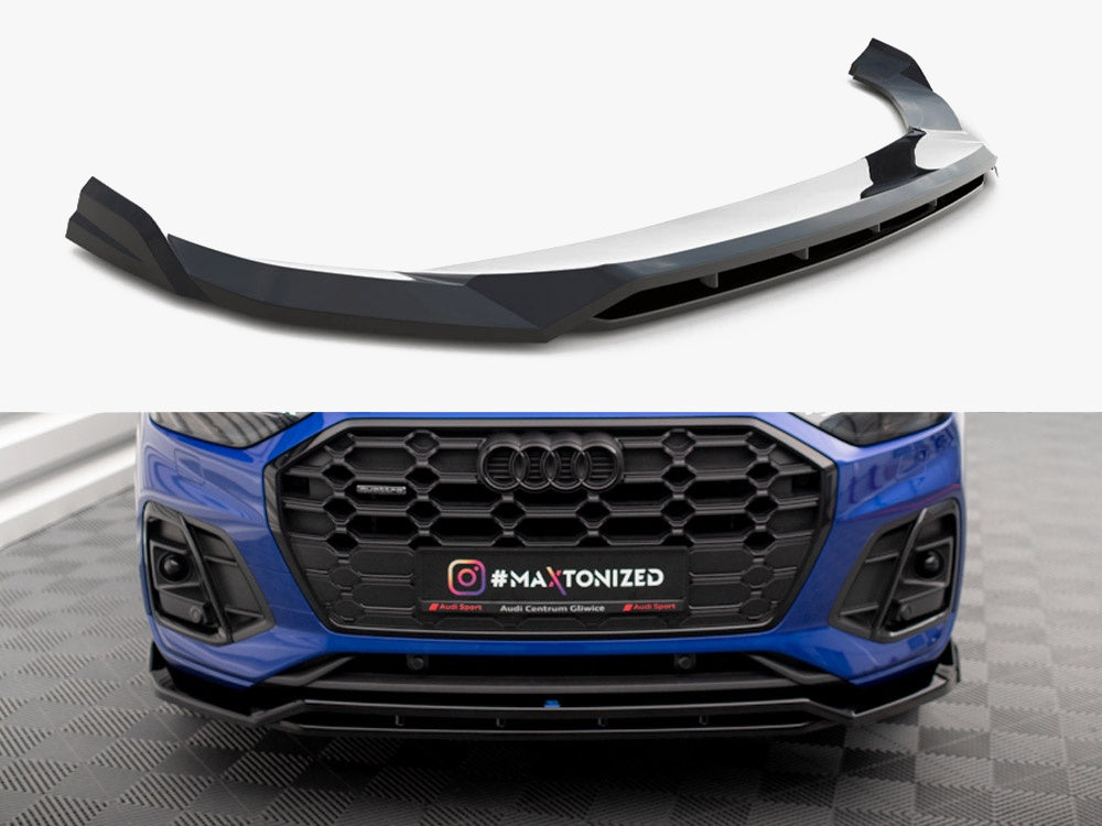 Front Splitter V.1 Audi SQ5 / Q5 S-Line SUV / Sportback Mk2 Facelift - Maxton Design