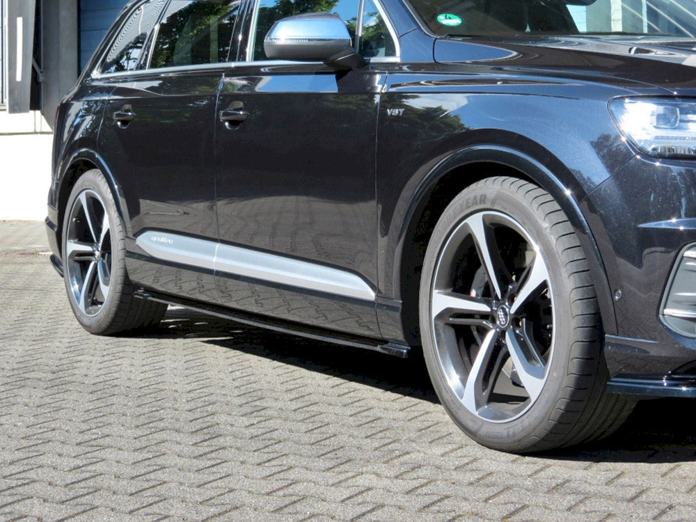 Side Skirts Diffusers Audi SQ7 / Q7 S-Line Mk2 - Textured - Maxton Design