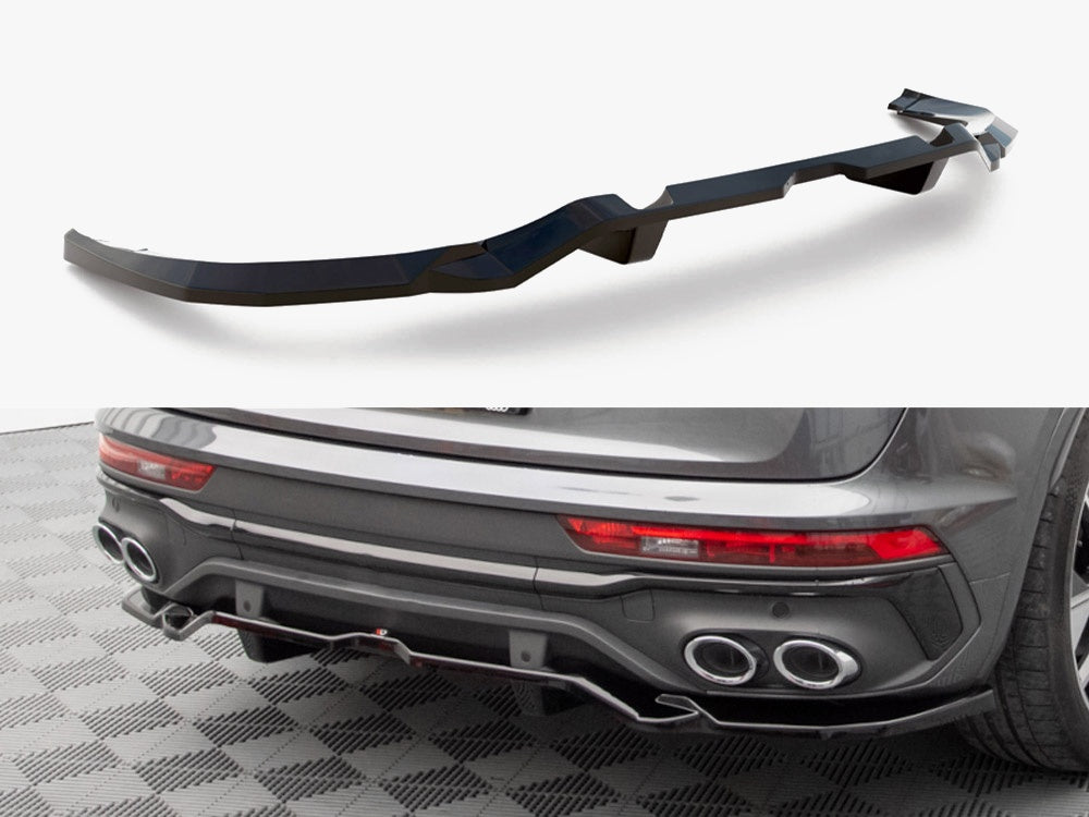 Rear Splitter (Vertical Bars) Audi SQ5 / Q5 S-Line Sportback Mk2 Facelift - Maxton Design