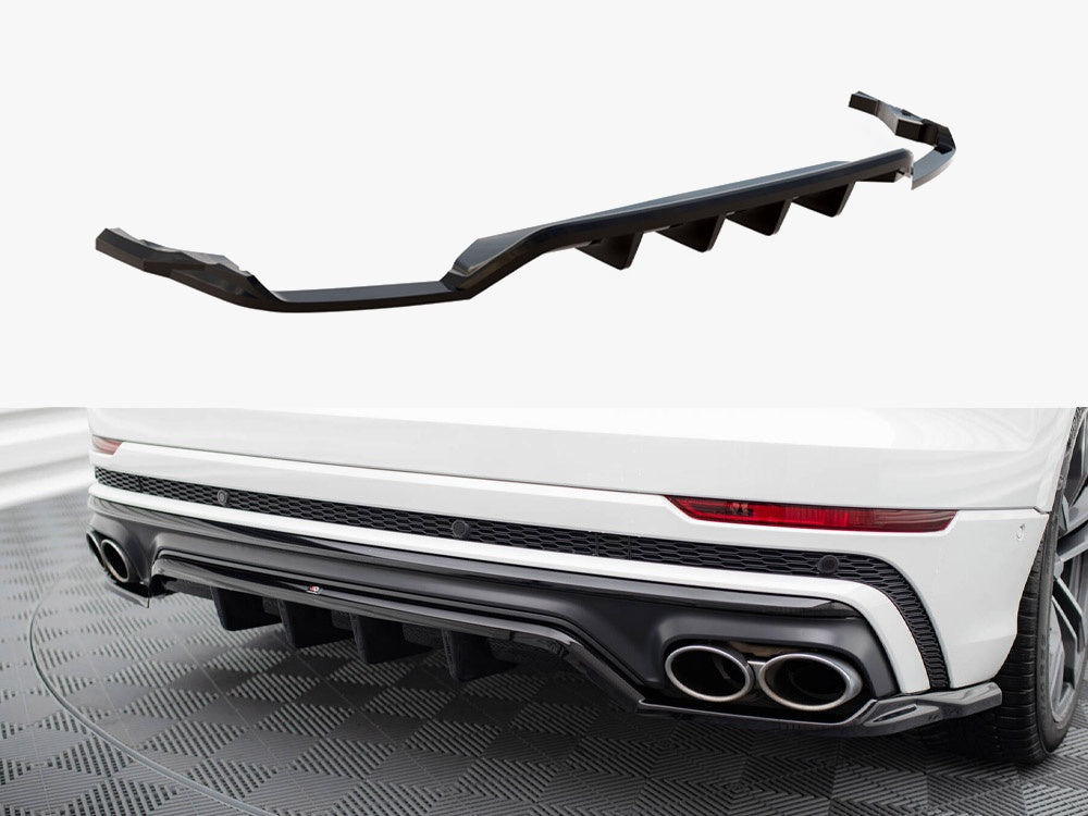Central Rear Splitter (Vertical Bars) V.2 Audi SQ8 Mk1 - Maxton Design