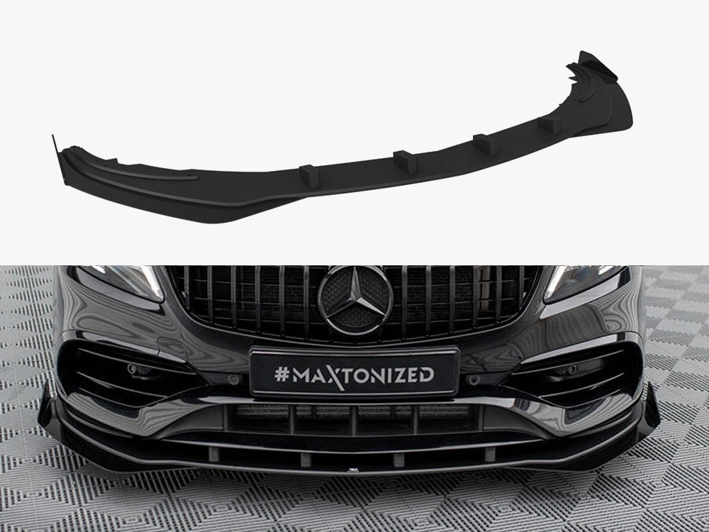 Street PRO Front Splitter + Flaps Mercedes-Benz A AMG-Line W176 Facelift