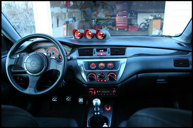 2001-2007 Mitsubishi Lancer Evolution 7-9 Lhd Triple Dash Gauge Pod 52Mm(Or 60Mm) Accessories