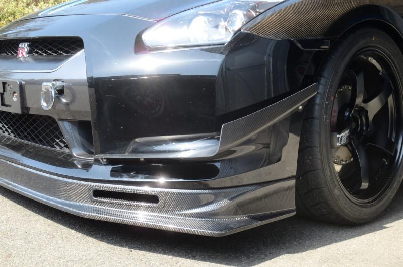 2008-2010 Nissan R35 Gtr Cba Kansai Style Front Bumper Canards Accessories