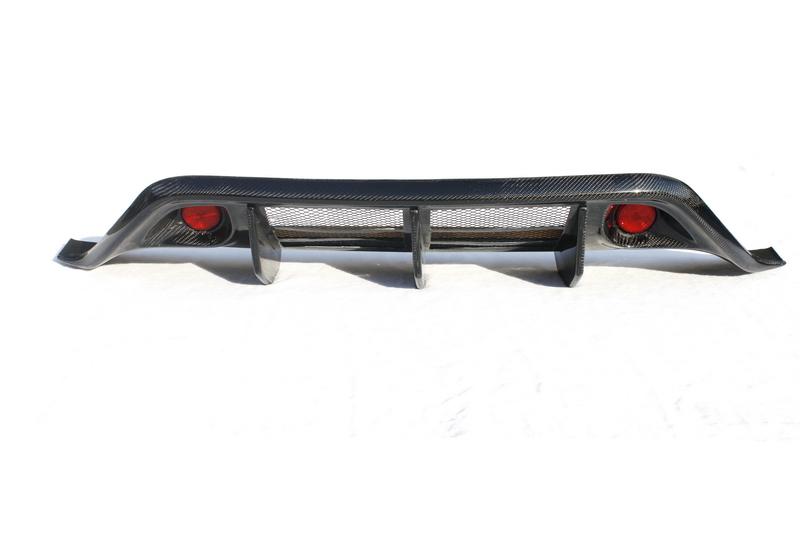 2008-2010 Nissan R35 Gtr Cba Wald Style Rear Bumper Diffuser Addon W/ Brake Light Accessories