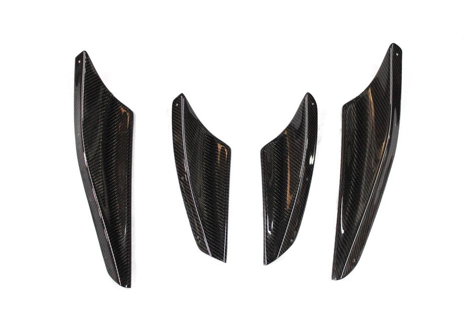 2008-2012 Mitsubishi Lancer Evolution Evo X Vs Front Bumper Canards 4Pcs Accessories