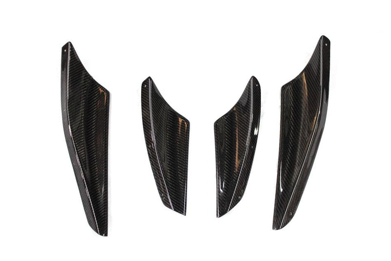 2008-2012 Mitsubishi Lancer Evolution Evo X Vs Front Bumper Canards 4Pcs Accessories