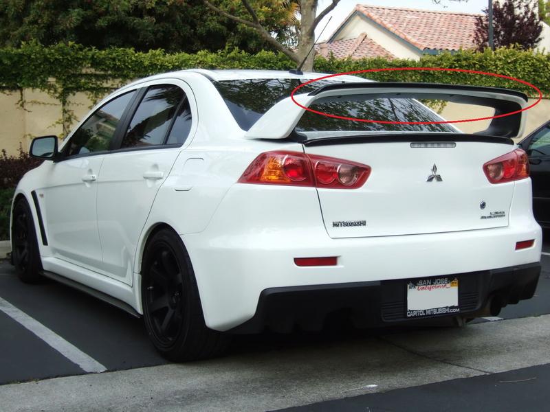 2008-2012 Mitsubishi Lancer Evolution Evo X Vt Gurney Flap Accessories
