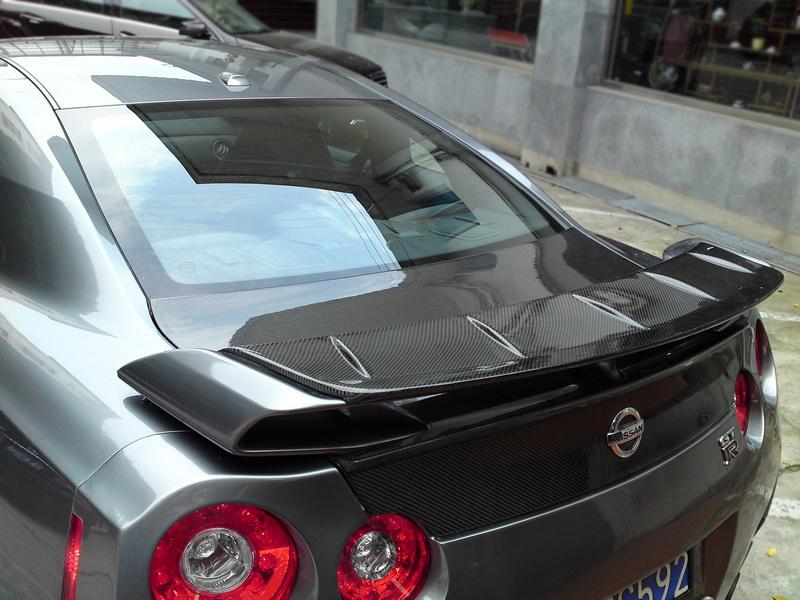2008-2015 Nissan R35 Gtr Cba Dba Wald Sports Line Black Bison Edition Style Gurney Flap Accessories
