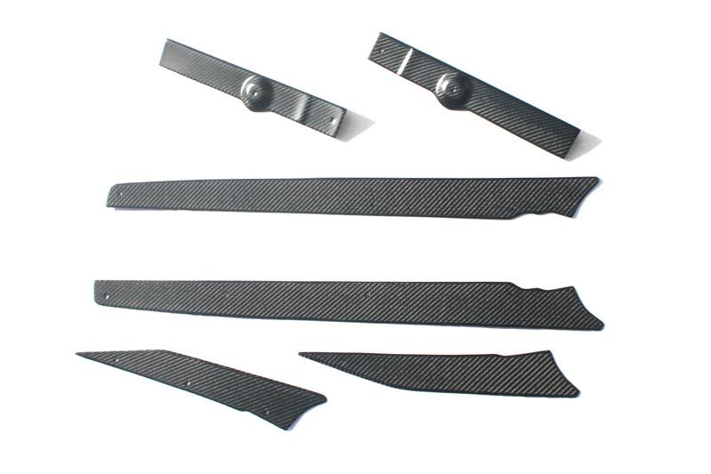 2011-2015 Nissan R35 Gtr Cba Dba Vs 13 Ver. Rear Under Skirt Diffuser Vertical Fins Accessories