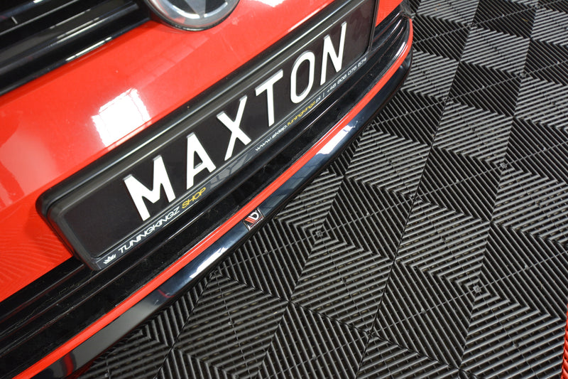 Maxton Design Front Splitter V.6 VW Golf 7 R / R-Line Facelift CARBON LOOK