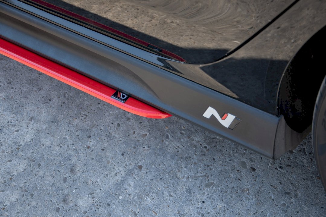 Side Skirts Diffusers V2 Hyundai I30 Mk3 N (Red) 2017-