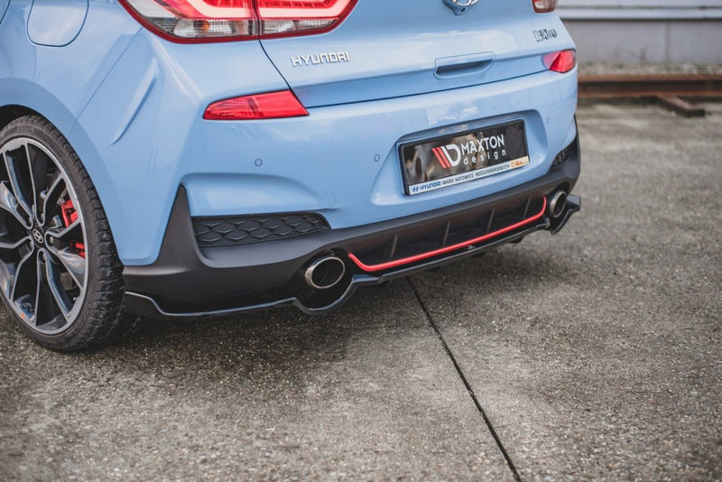 Central Rear Splitter (With Vertical Bars) Hyundai I30 N Mk3 Hatchback (2017-)