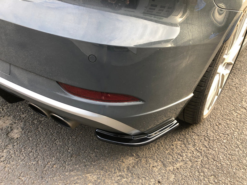 Maxton Design Rear Side Splitters Audi S3 8V Facelift Sportback (2017-2020) - Carbon Look