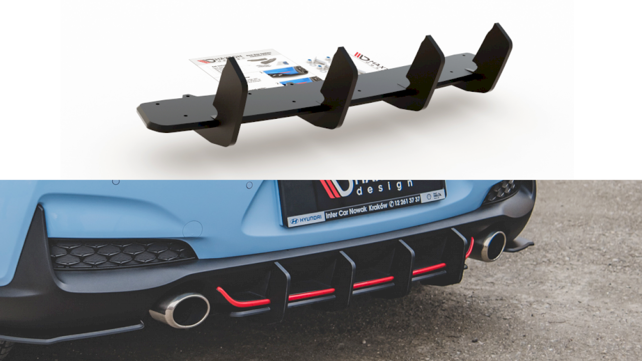 Maxton Racing Rear Diffuser V2 Hyundai I30 N Mk3 Hatchback (2017-)