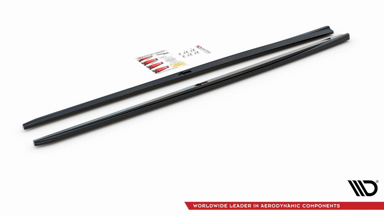 Side Skirts Diffusers V.2 Audi S3 Sedan 8V Facelift (2016-2020)