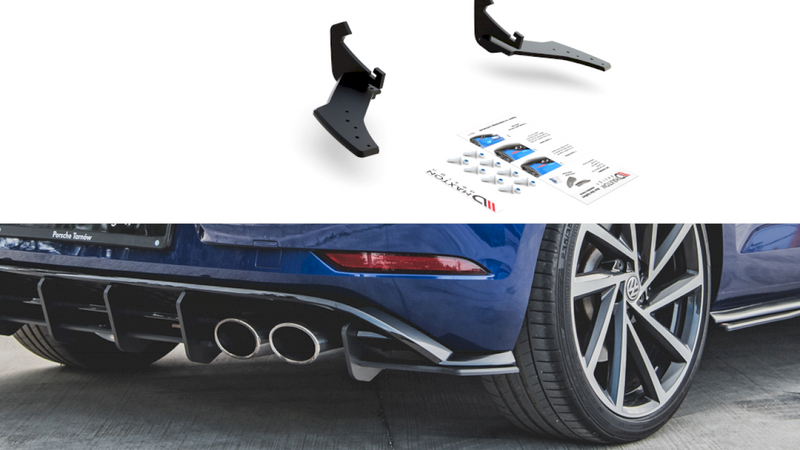 Maxton Racing Rear Side Splitters Vw Golf 7 R Facelift (2017-2020)