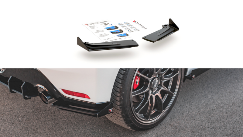 Racing Durability Rear Side Splitters (+Flaps) Toyota Gr Yaris Mk4 (2020-)