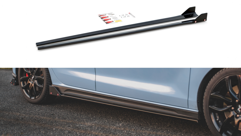 Side Skirts Diffusers (+Flaps) V5 Hyundai I30 N Mk3 Hatchback/fastback (2017-)
