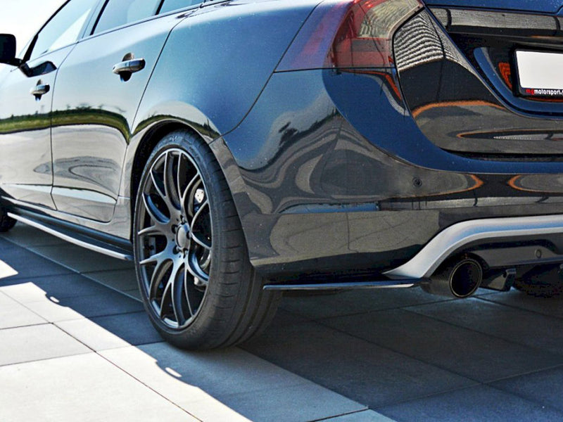 Maxton Design Rear Side Splitters Volvo V60 Polestar Facelift - Carbon Look