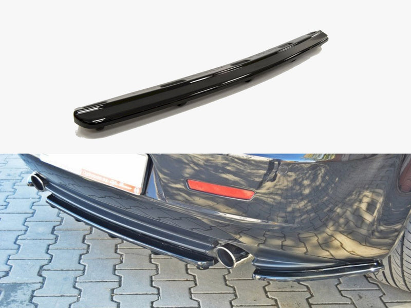 Maxton Design Central Rear Splitter (Vertical Bars) Alfa Romeo 159 - Gloss Black