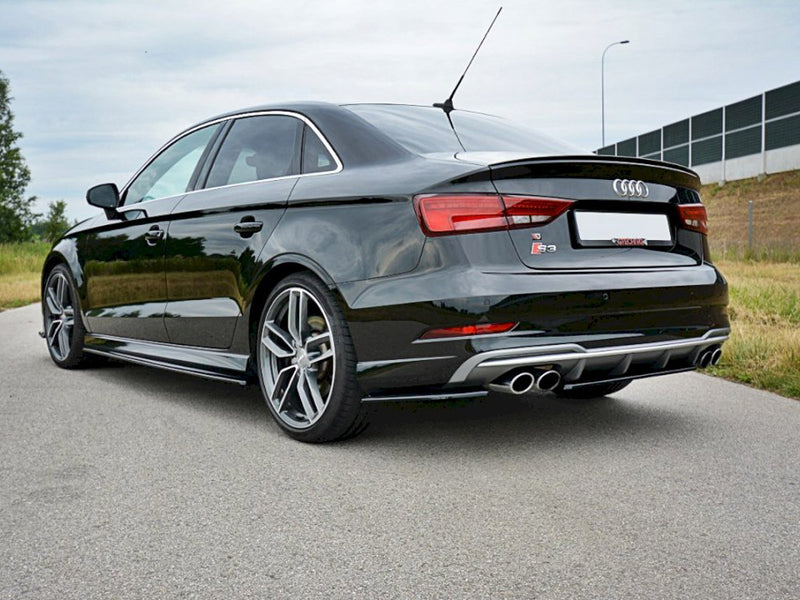 Maxton Design Rear Side Splitters Audi S3 / A3 S-line 8V FL Sedan
