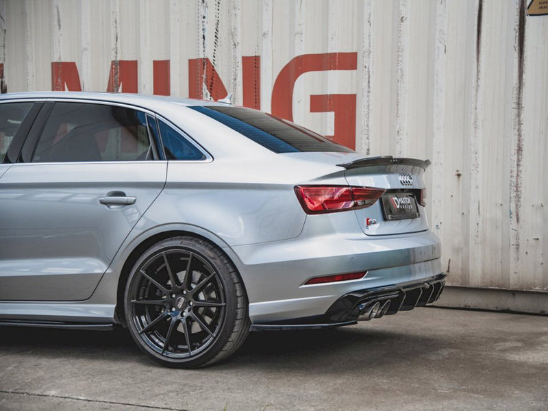 Maxton Design Rear Side Splitters V.2 Audi S3 Sedan 8V Facelift (2016-2020)