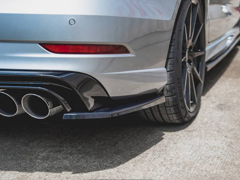 Maxton Design Rear Side Splitters V.2 Audi S3 Sedan 8V Facelift (2016-2020)