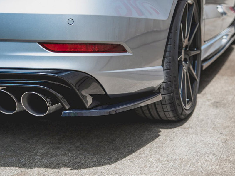 Maxton Design Rear Side Splitters V.2 Audi S3 Sedan 8V Facelift (2016-2020)