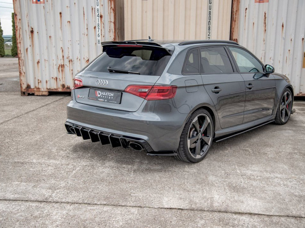 Maxton Design Rear Side Diffusers V2 Audi RS3 8V Sportback (2015-2016) - Carbon Look