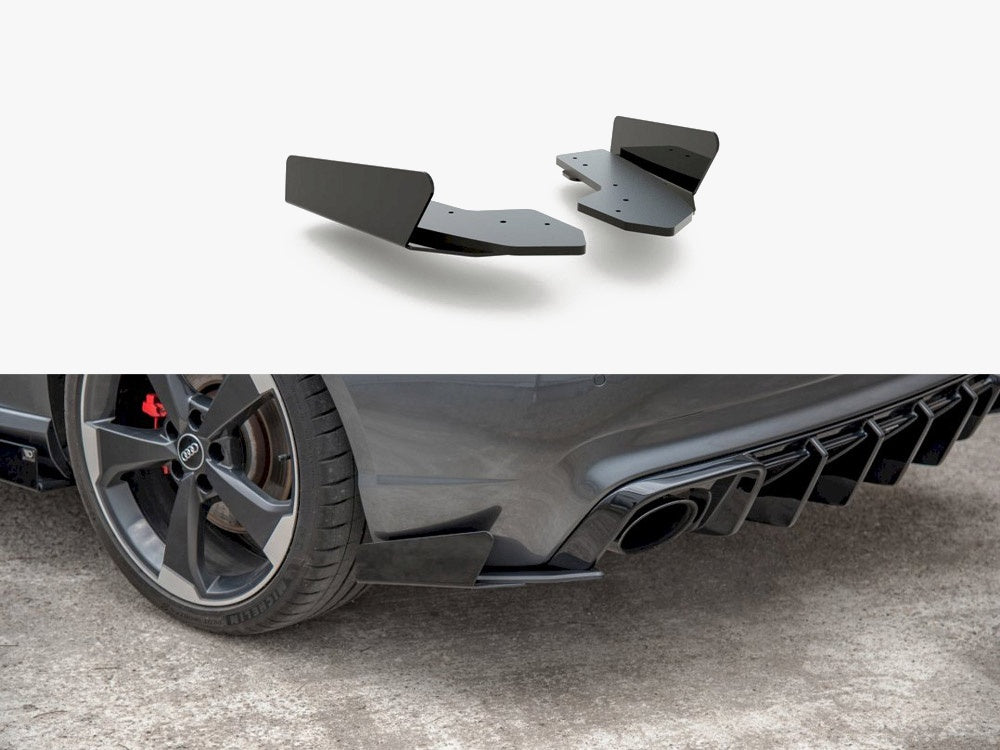 Maxton Design Street PRO Rear Side Splitters + Flaps Audi RS3 8V Sportback