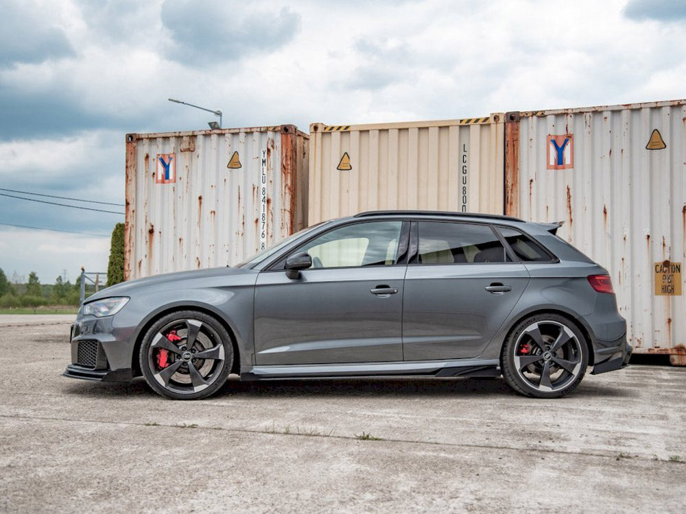 Maxton Design Street PRO Side Skirts Diffusers + Flaps Audi RS3 8V Sportback