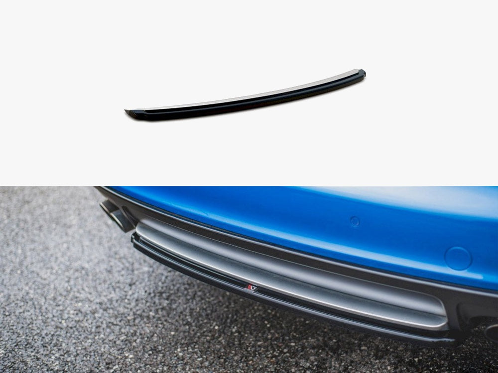 Maxton Design Central Rear Splitter Audi S4/ A4 S-line B8 Sedan (2008-2011) - Carbon Look