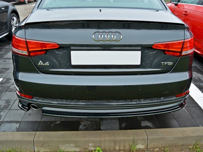Maxton Design Rear Splitter Audi A4 B9 S-Line Sedan - Carbon Look