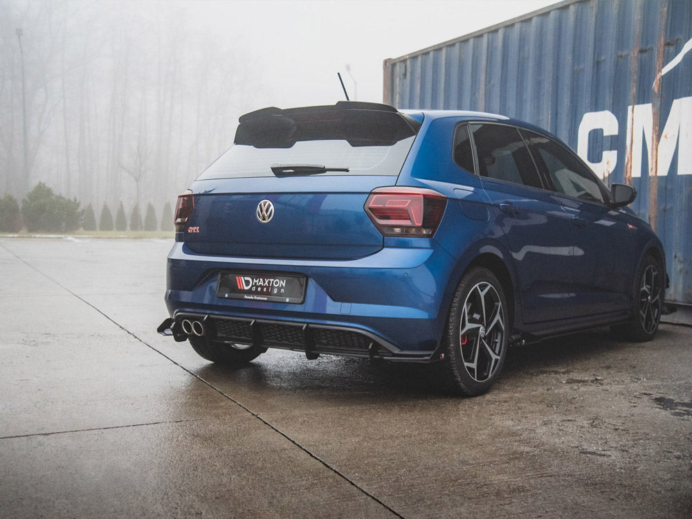 Maxton Design Street PRO Rear Valance + Flaps VW Polo GTI Mk6 - Red + Gloss Flaps