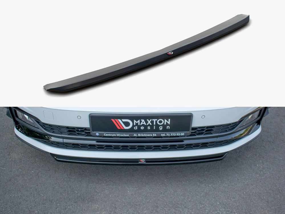 Maxton Design Front Splitter V.4 Volkswagen Polo GTI / R-Line Mk6 - Carbon Look