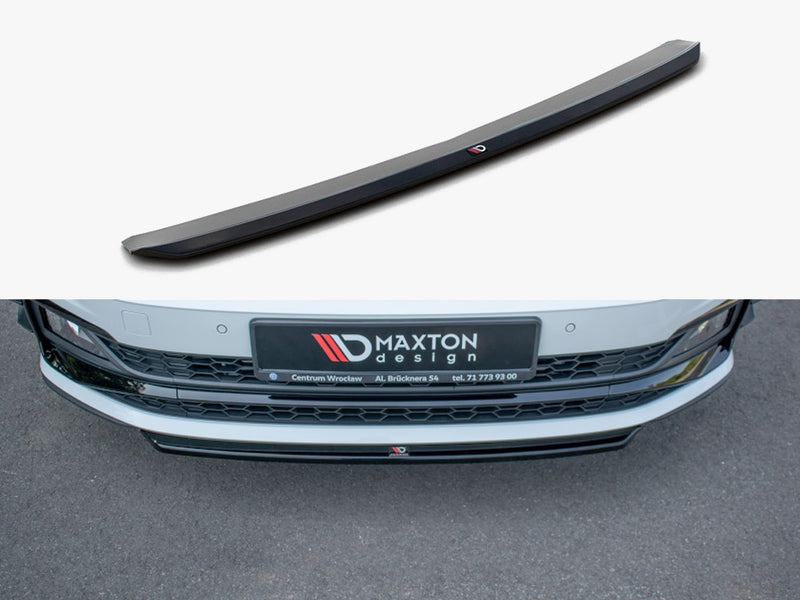 Maxton Design Front Splitter V.4 Volkswagen Polo GTI / R-Line Mk6 - Carbon Look
