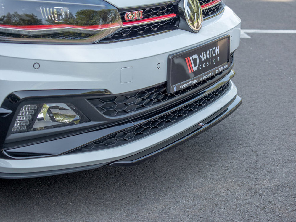 Maxton Design Front Splitter V.4 Volkswagen Polo GTI / R-Line Mk6 - Carbon Look