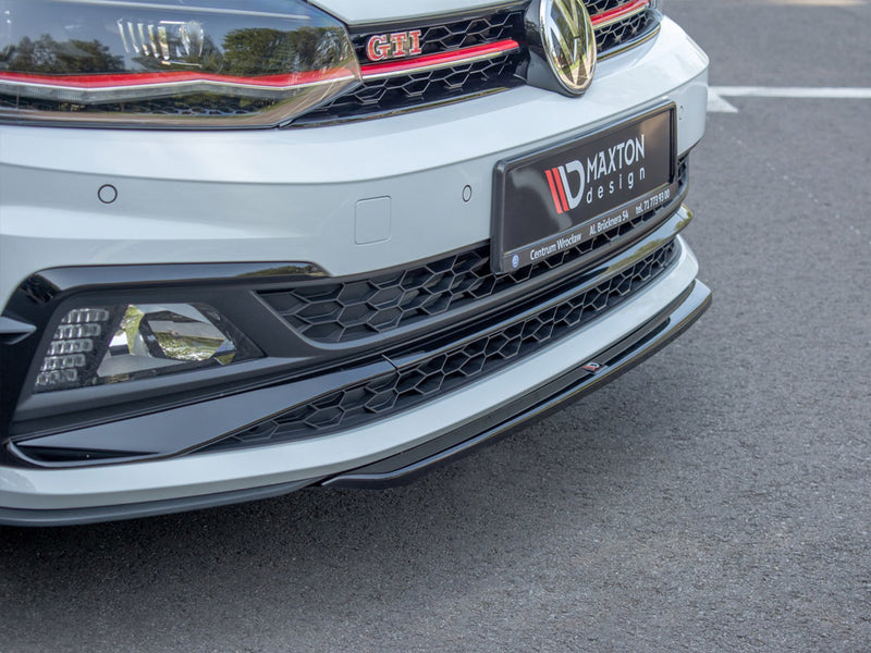 Maxton Design Front Splitter V.4 Volkswagen Polo GTI / R-Line Mk6 - Carbon Look