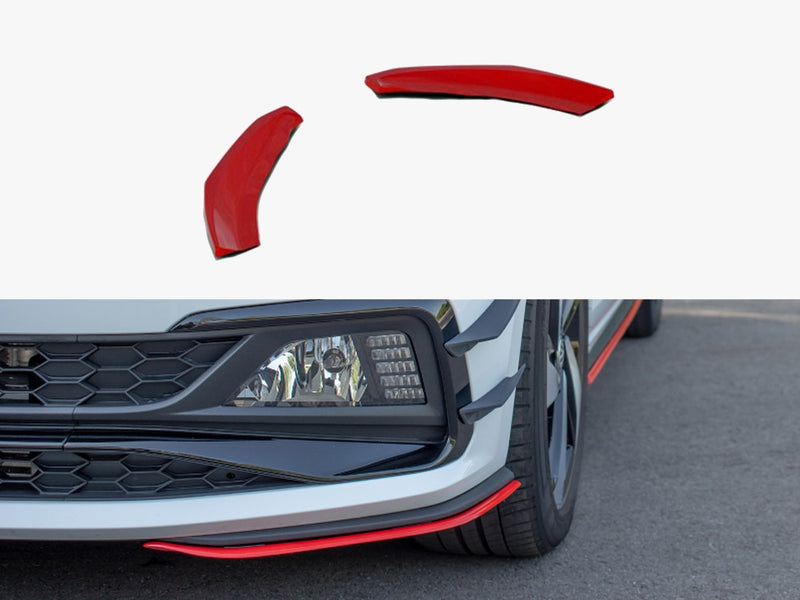 Maxton Design Front Splitter V.5 VW Polo Mk6 GTI - Carbon Look