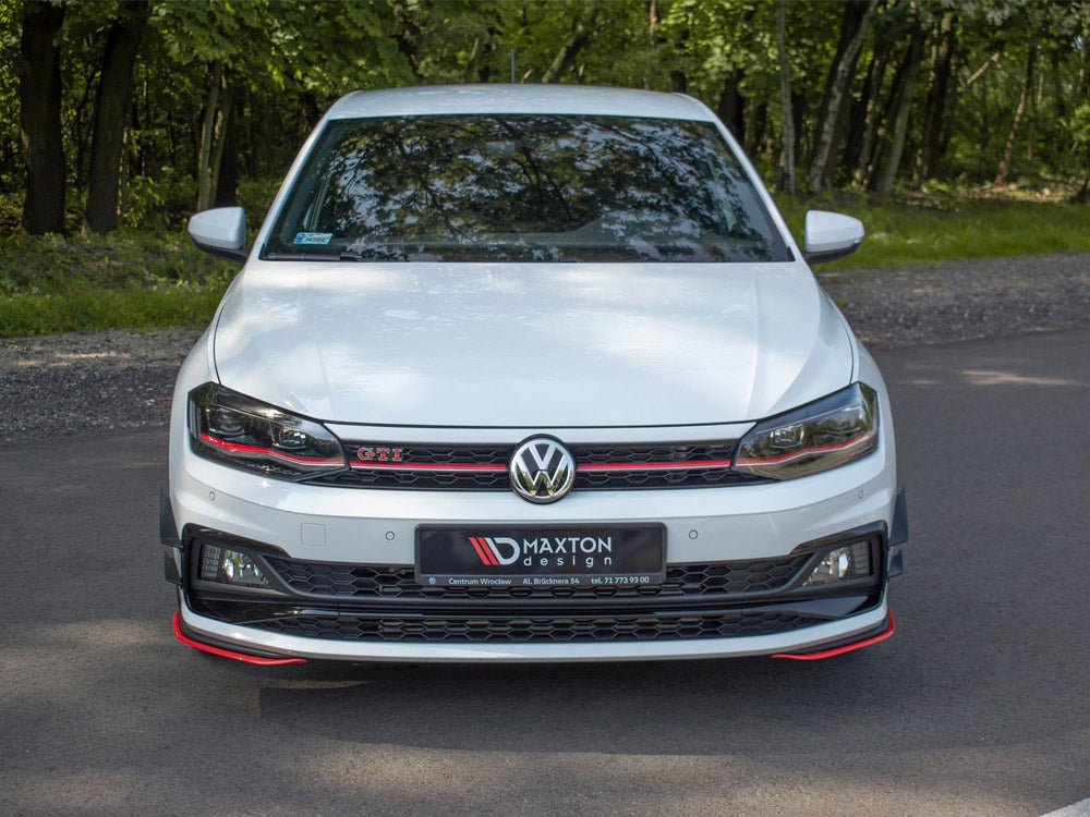 Maxton Design Front Splitter V.5 VW Polo Mk6 GTI - Carbon Look