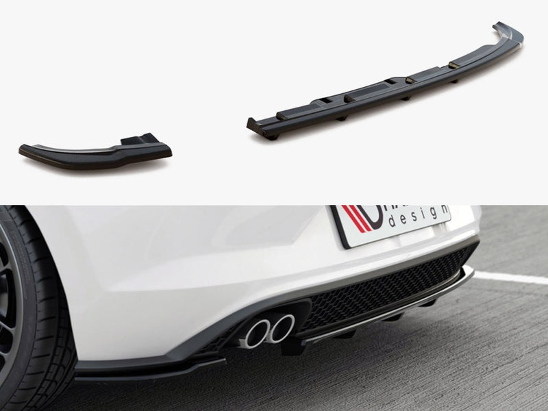 Maxton Design Rear Splitter (Vertical Bars) Volkswagen Polo GTI / R-Line Mk6